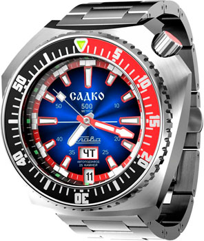 Российские наручные  мужские часы Slava 5000168-100-2427. Коллекция Садко