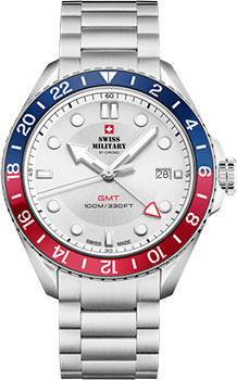 Швейцарские наручные  мужские часы Swiss Military SM34095.02. Коллекция Quartz GMT