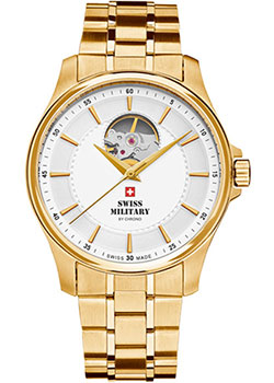 Швейцарские наручные  мужские часы Swiss Military SMA34050.04. Коллекция Automatic Open Heart