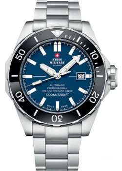 Швейцарские наручные  мужские часы Swiss Military SMA34092.02. Коллекция Diver 1000m