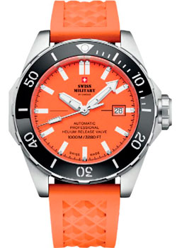 Швейцарские наручные  мужские часы Swiss Military SMA34092.07. Коллекция Diver 1000m
