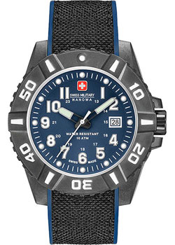 Швейцарские наручные  мужские часы Swiss military hanowa 06-4309.17.003. Коллекция Black Carbon