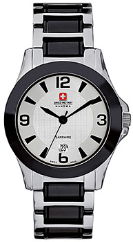  Швейцарские наручные мужские часы Swiss military hanowa 06-5168.7.04.001. Коллекция Classic Line - Swiss military hanowaИндикация числа. Браслет из нержавеющей стали со вставками из высокотехнологичной керамики. Керамический безель. Диаметр корпуса 38 мм.><br>