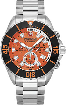 Швейцарские наручные  мужские часы Swiss military hanowa 06-5341.04.079. Коллекция Ambassador Chrono