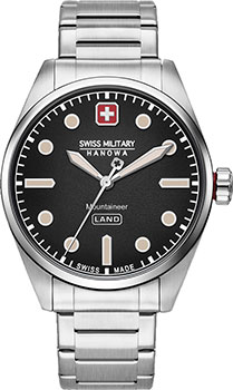 Швейцарские наручные  мужские часы Swiss military hanowa 06-5345.7.04.007. Коллекция Mountaineer