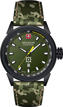 Швейцарские наручные  мужские часы Swiss military hanowa SMWGB2100130. Коллекция Platoon Night Vision