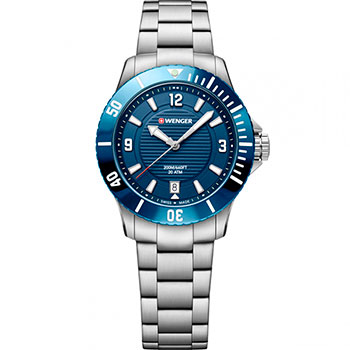 Швейцарские наручные  женские часы Wenger 01.0621.111. Коллекция Seaforce