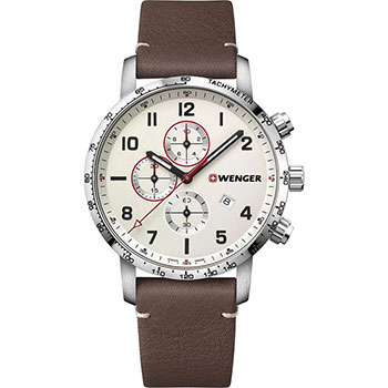 Швейцарские наручные  мужские часы Wenger 01.1543.113. Коллекция Attitude Chrono
