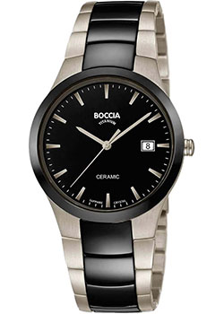 Наручные  мужские часы Boccia 3639-01. Коллекция Ceramic