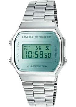 Японские наручные  мужские часы Casio A-168WEM-7E. Коллекция Vintage