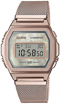 Японские наручные  мужские часы Casio A1000MCG-9EF. Коллекция Vintage