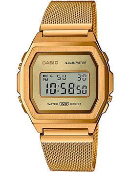 Японские наручные  мужские часы Casio A1000MG-9EF. Коллекция Vintage