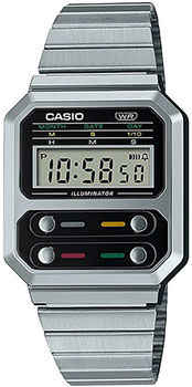 Японские наручные  мужские часы Casio A100WE-1AEF. Коллекция Vintage