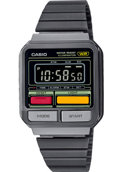 Японские наручные  мужские часы Casio A120WEGG-1B. Коллекция Vintage