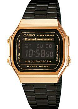 Японские наручные  мужские часы Casio A168WEGB-1B. Коллекция Vintage