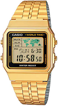 Японские наручные  мужские часы Casio A500WGA-1. Коллекция Vintage