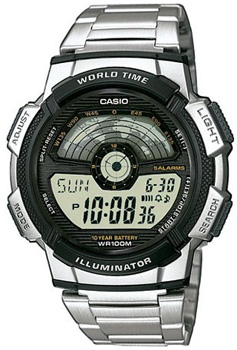 Японские наручные  мужские часы Casio AE-1100WD-1A. Коллекция Digital