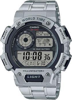 Японские наручные  мужские часы Casio AE-1400WHD-1A. Коллекция Digital