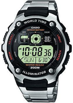 Японские наручные  мужские часы Casio AE-2000WD-1A. Коллекция Digital