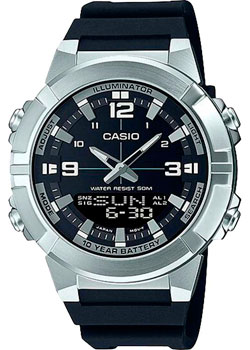 Японские наручные  мужские часы Casio AMW-870-1A. Коллекция Ana-Digi