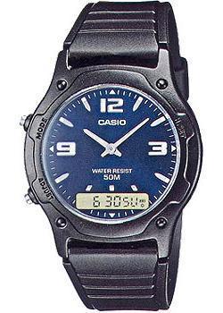 Японские наручные  мужские часы Casio AW-49HE-2A. Коллекция Ana-Digi