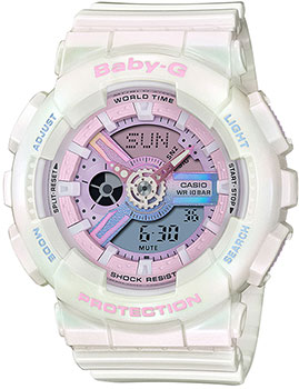 Японские наручные  женские часы Casio BA-110PL-7A1ER. Коллекция Baby-G