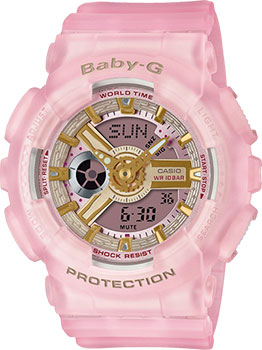 Японские наручные  женские часы Casio BA-110SC-4AER. Коллекция Baby-G