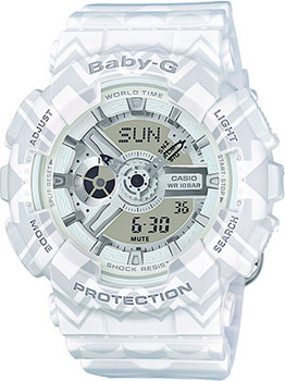 Японские наручные  женские часы Casio BA-110TP-7A. Коллекция Baby-G