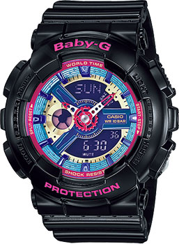 Японские наручные  женские часы Casio BA-112-1A. Коллекция Baby-G