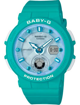 Японские наручные  женские часы Casio BGA-250-2A. Коллекция Baby-G