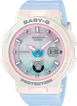 Японские наручные  женские часы Casio BGA-250-7A3. Коллекция Baby-G