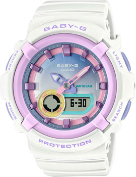 Японские наручные  женские часы Casio BGA-280PM-7A. Коллекция Baby-G