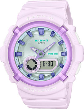 Японские наручные  женские часы Casio BGA-280SW-6A. Коллекция Baby-G