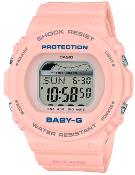 Японские наручные  женские часы Casio BLX-570-4ER. Коллекция Baby-G