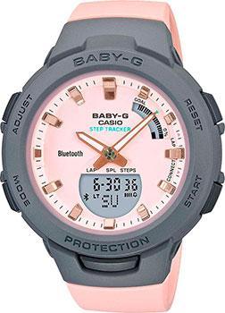 Японские наручные  женские часы Casio BSA-B100MC-4AER. Коллекция Baby-G