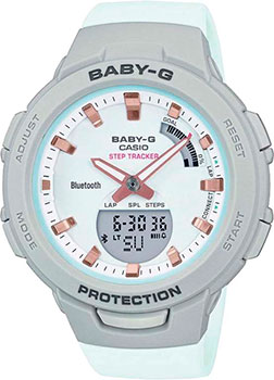 Японские наручные  женские часы Casio BSA-B100MC-8AER. Коллекция Baby-G
