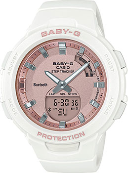 Японские наручные  женские часы Casio BSA-B100MF-7AER. Коллекция Baby-G