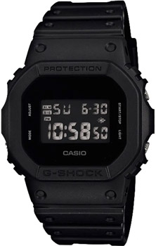 Японские наручные  мужские часы Casio DW-5600BB-1E. Коллекция G-Shock