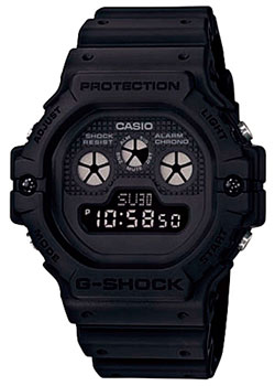 Casio Японские наручные  мужские часы Casio DW-5900BB-1ER. Коллекция G-Shock