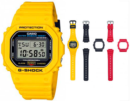 Японские наручные  мужские часы Casio DWE-5600R-9ER. Коллекция G-Shock