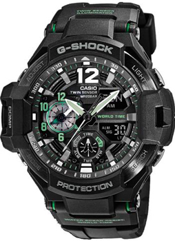 Японские наручные  мужские часы Casio GA-1100-1A3. Коллекция G-Shock