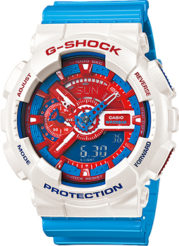 Японские наручные  мужские часы Casio GA-110AC-7A. Коллекция G-Shock