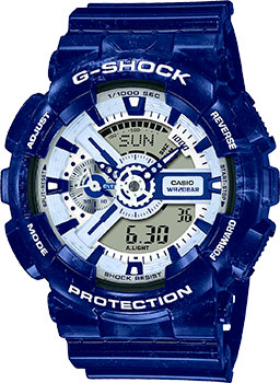 Японские наручные  мужские часы Casio GA-110BWP-2A. Коллекция G-Shock