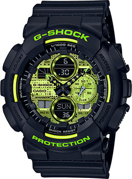 Японские наручные  мужские часы Casio GA-140DC-1AER. Коллекция G-Shock