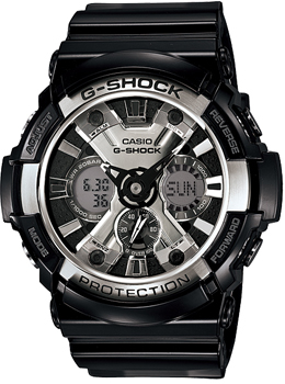       Casio GA-200BW-1A.  G-Shock - Casio       :  +  + .      .               .   .  :     48  - 29  .    1/1000,    100 .     .   -   ,    24 ,         ,    .   1/1 .    5  ,       .    -        ,     . 12/24   .  .  .   55,152,2 ,  16,6 .<br>