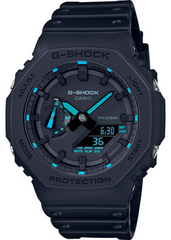 Японские наручные  мужские часы Casio GA-2100-1A2. Коллекция G-Shock