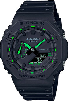 Японские наручные  мужские часы Casio GA-2100-1A3. Коллекция G-Shock