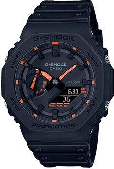 Японские наручные  мужские часы Casio GA-2100-1A4. Коллекция G-Shock