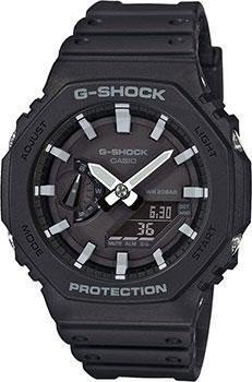 Японские наручные  мужские часы Casio GA-2100-1AER. Коллекция G-Shock