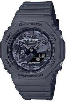 Японские наручные  мужские часы Casio GA-2100CA-8AER. Коллекция G-Shock